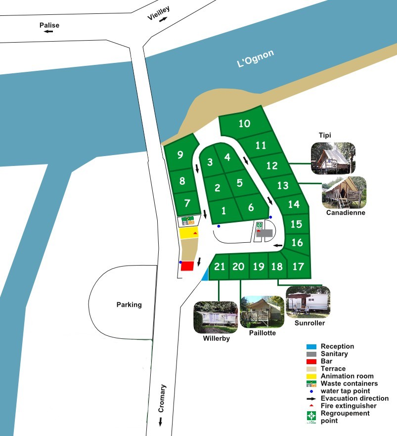 Camping Verte Rive Cromary - floor plan